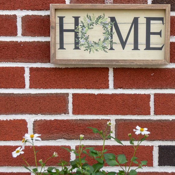 Farmhouse Country Cottage Rustic Wooden Sign HOME Gift 11.75" X 6" - Picture 3 of 4